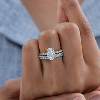Oval Cut Solitaire Set Bridal Ring For Wedding