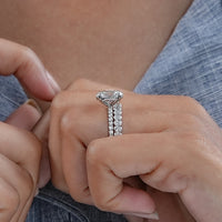 Oval Cut Solitaire Set Bridal Ring For Wedding