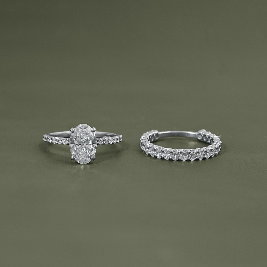 Oval Cut Solitaire Set Bridal Ring For Wedding