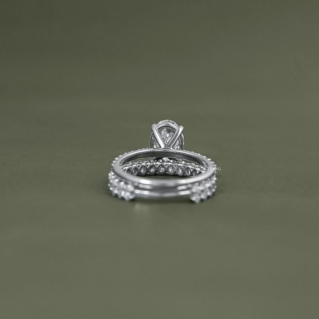 Oval Cut Solitaire Set Bridal Ring For Wedding