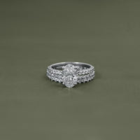 Oval Cut Solitaire Set Bridal Ring For Wedding