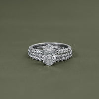 Oval Cut Solitaire Set Bridal Ring For Wedding