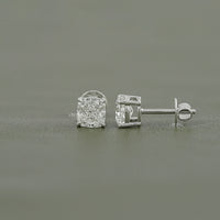 Cushion Cut Lab Diamond Push Back Stud Earrings