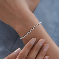Pear Cut CVD Diamond Tennis Bracelet