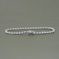 Pear Cut CVD Diamond Tennis Bracelet