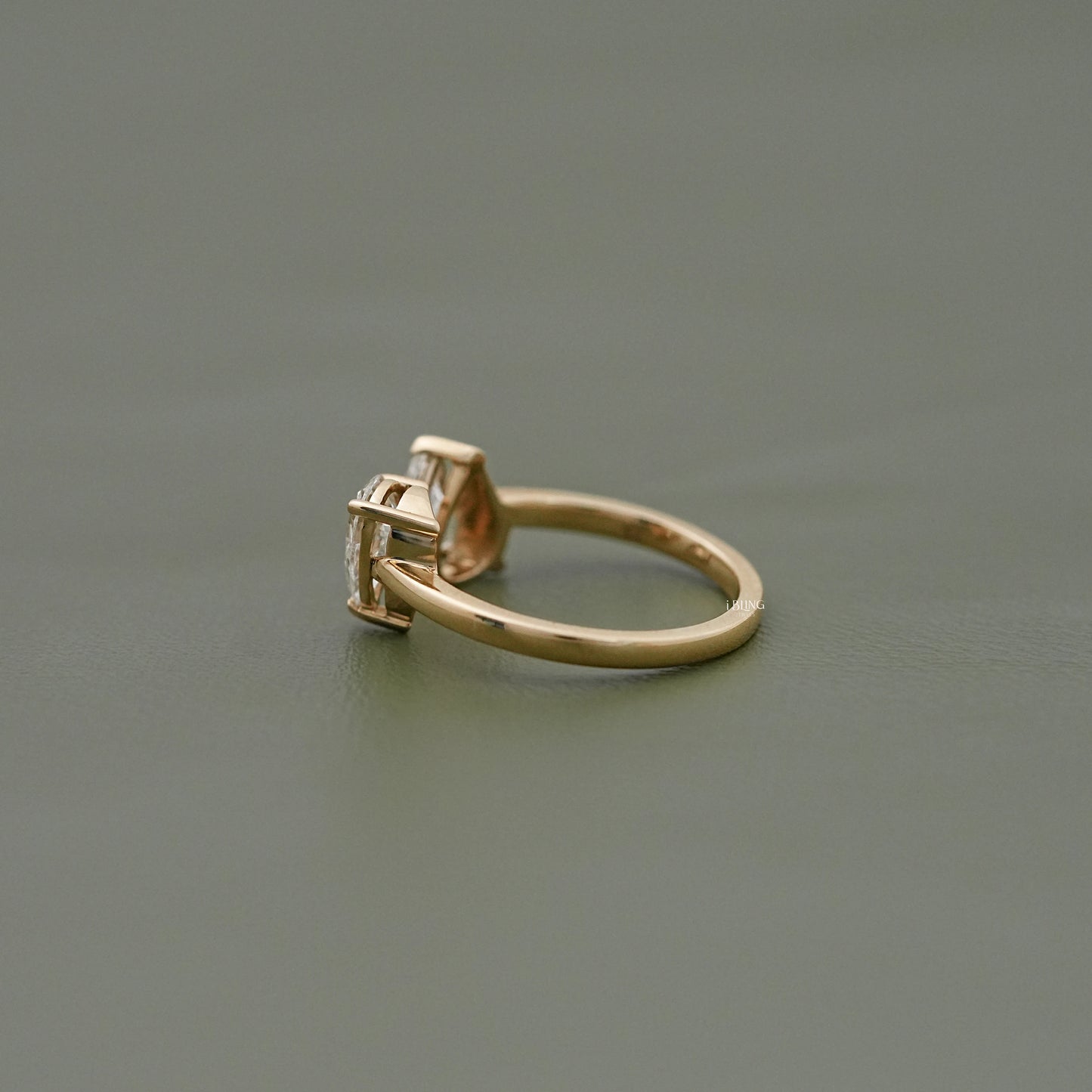 Two Stone Pear Diamond Toi Et Moi Engagement Ring