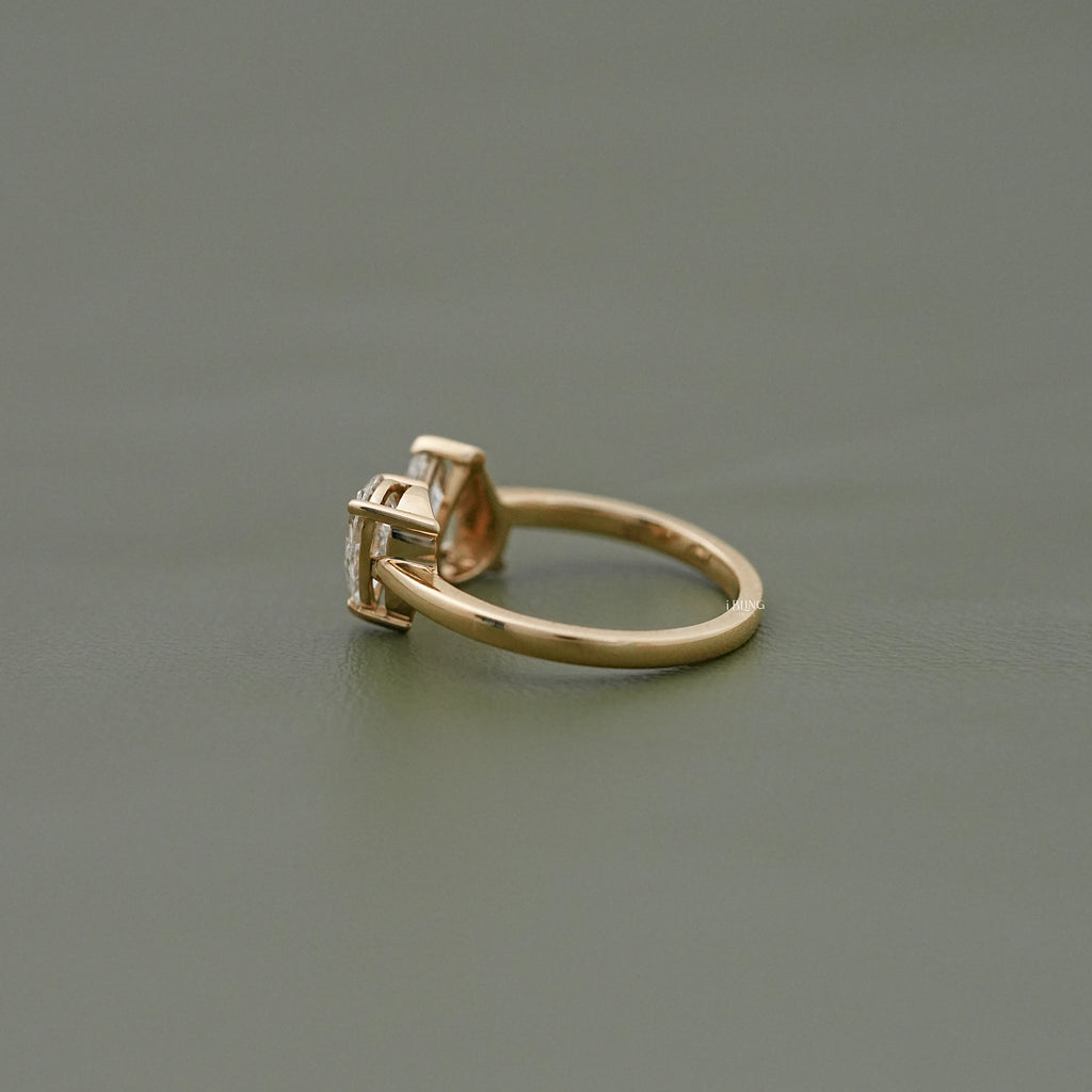 Two Stone Pear Diamond Toi Et Moi Engagement Ring