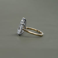Pear Cut Lab Diamond Solitaire Engagement Ring