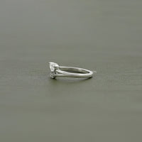 Pear Cut Lab Diamond Open Cuff Engagement Ring