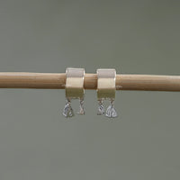 Pear Lab Diamond Huggie Hoop Earrings