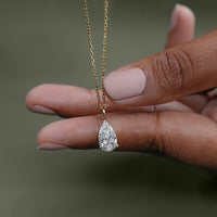 Pear Lab Diamond Solitaire Pendant