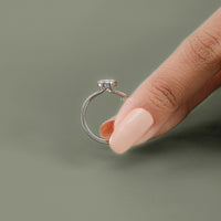Pear Cut Lab Diamond Split Shank Engagement Ring