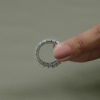Pear & Emerald Cut Lab Grown Diamond Eternity Wedding Band