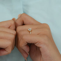 Two Stone Lab Diamond Toi Moi Engagement Ring