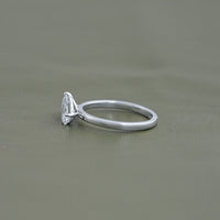 Green Pear Lab Diamond Dainty Toi Moi Wedding Ring