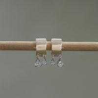 Pear Lab Diamond Huggie Hoop Earrings