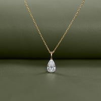 Pear Lab Diamond Solitaire Pendant