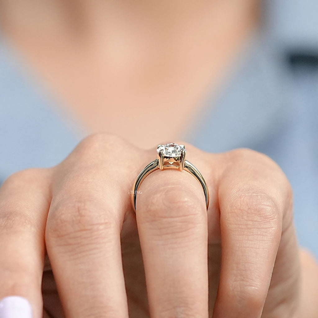 Pear Cut Lab Grown Diamond Solitaire Ring