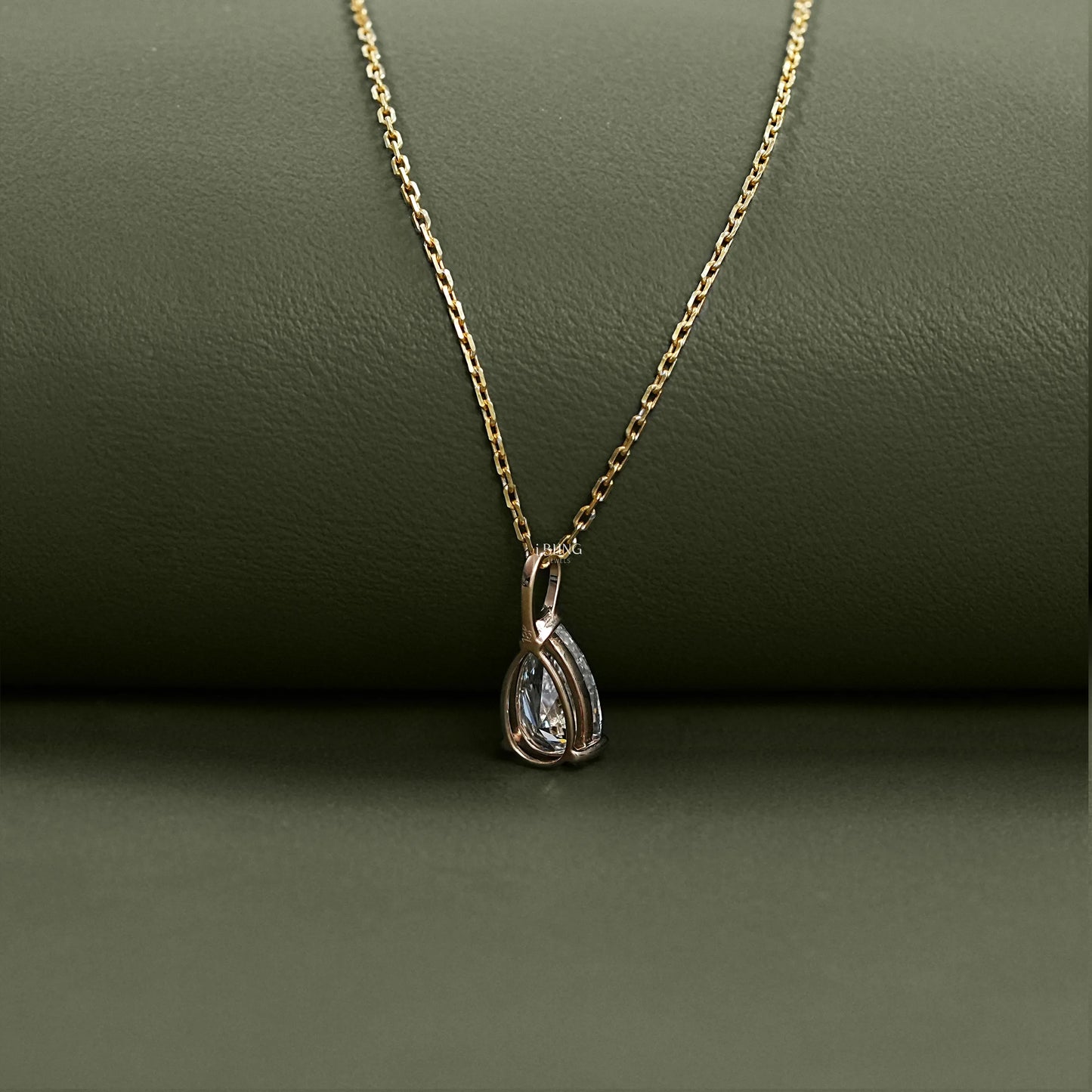 Pear Lab Diamond Solitaire Pendant