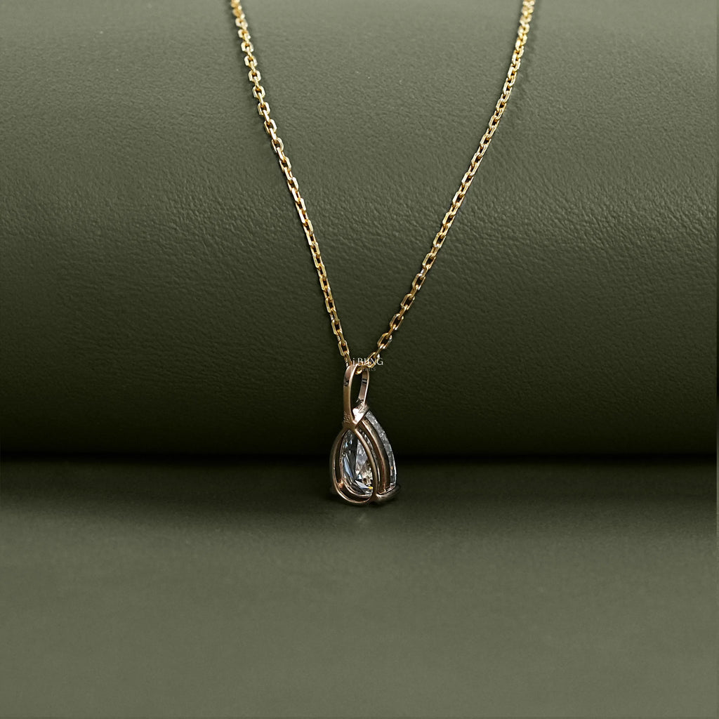 Pear Lab Diamond Solitaire Pendant