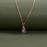 Pear Lab Diamond Solitaire Pendant
