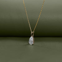 Pear Lab Diamond Solitaire Pendant