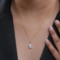 Pear Lab Diamond Solitaire Pendant