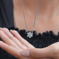 Pear Cut Lab Grown Diamond Daisy Necklace