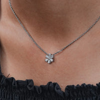 Pear Cut Lab Grown Diamond Daisy Necklace