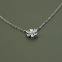 Pear Cut Lab Grown Diamond Daisy Necklace