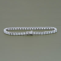 Princess Cut CVD Diamond Bridal Tennis Bracelet