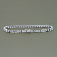 Princess Cut CVD Diamond Bridal Tennis Bracelet