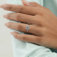 Princess Lab Grown Diamond Solitaire Engagement Ring