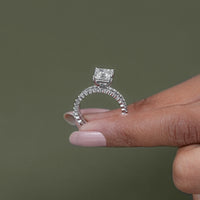 Princess Cut Lab Diamond Bridal Ring Set
