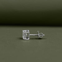 Princess Cut Lab Grown Diamond Stud Earring