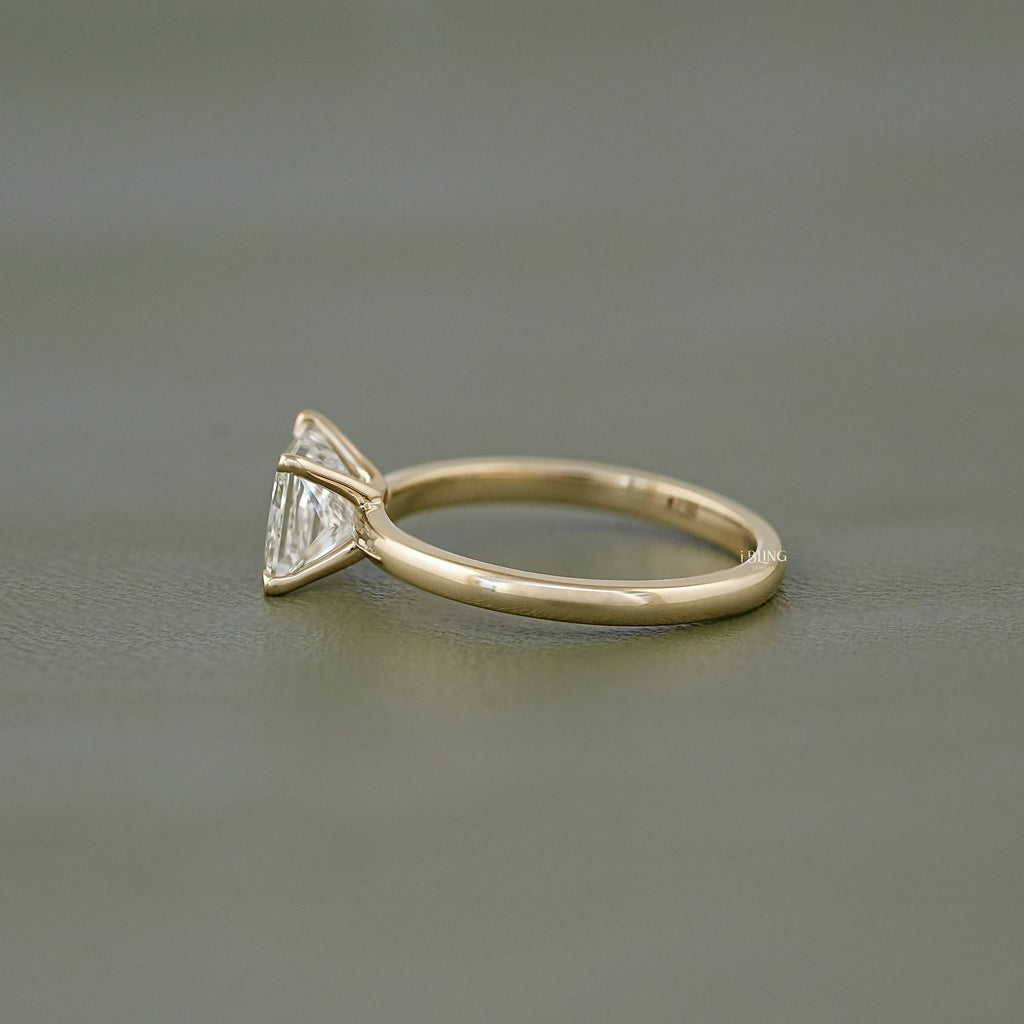Princess Lab Diamond Solitaire Engagement Ring