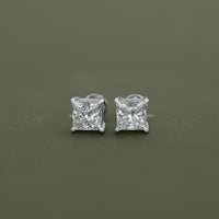 Lab Diamond Princess Stud Earrings