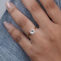 Princess Lab Diamond Solitaire Engagement Ring
