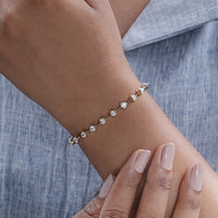 Round Moissanite Wedding Tennis Bracelet