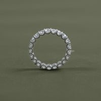 Round Diamond Prong Set Wedding Band
