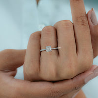 Square Radiant Lab Diamond Engagement Ring