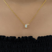 Radiant Cut Lab Diamond Solitaire Pendant Necklace