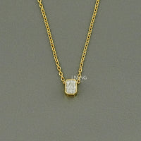 Radiant Cut Lab Diamond Solitaire Pendant Necklace