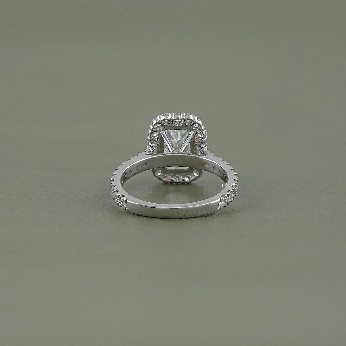 Radiant Diamond Solitaire Accent Halo Ring Solitaire Accent Ring