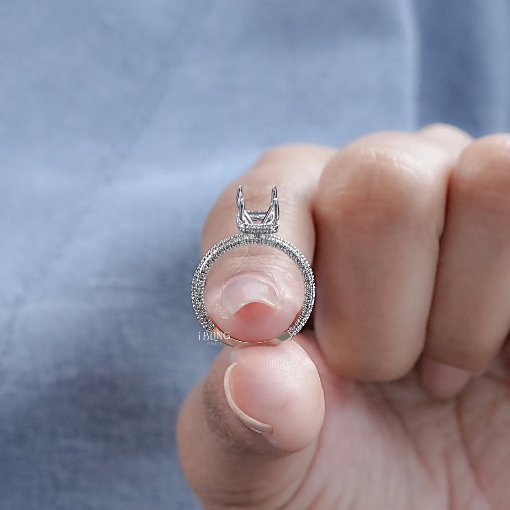 Radiant Cut Semi Mount Ring