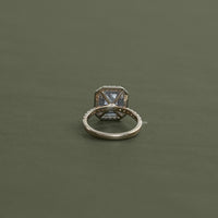 Radiant Cut Lab Diamond Double Halo Ring