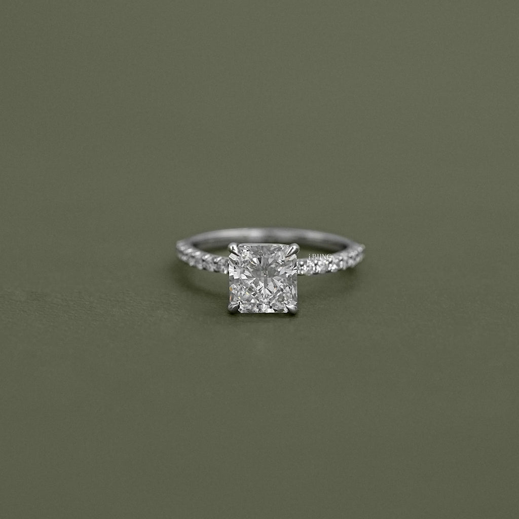 Square Radiant Lab Diamond Engagement Ring