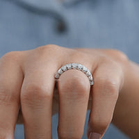 Radiant Diamond Half Eternity Wedding Band
