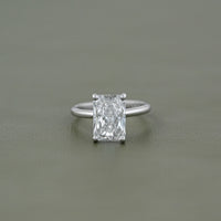 Radiant Lab Diamond Solitaire Engagement Ring