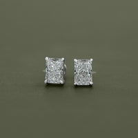 Radiant Lab Diamond Stud Earrings